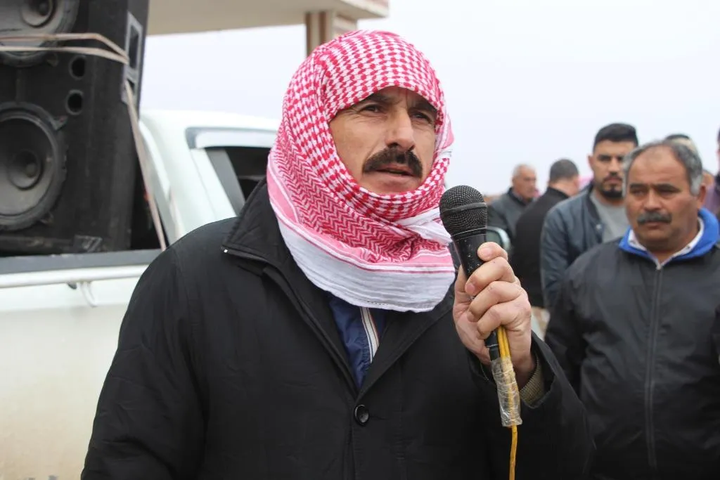 المئات من أهالي ناحية تل تمر يودعون الشهيد احمد البكير