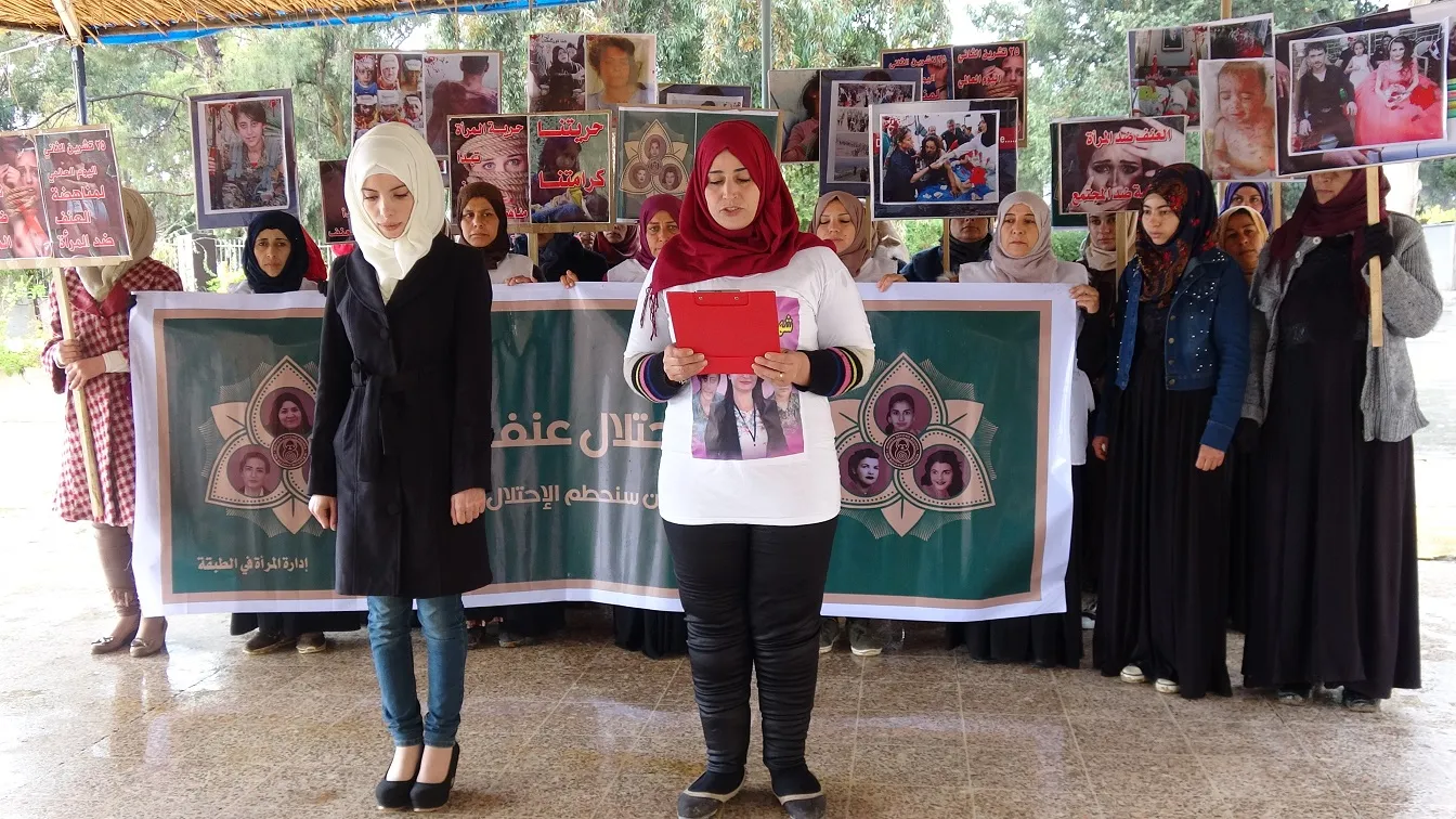 ​​​​​​​بانتهاء حملة مناهضة العنف...نساء الطبقة يطالبن بوقف العدوان التركي