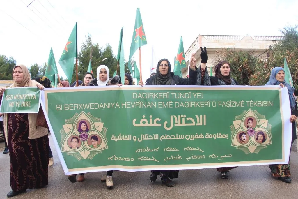 شمال وشرق سوريا تتظاهر دعماً لـ YPJ