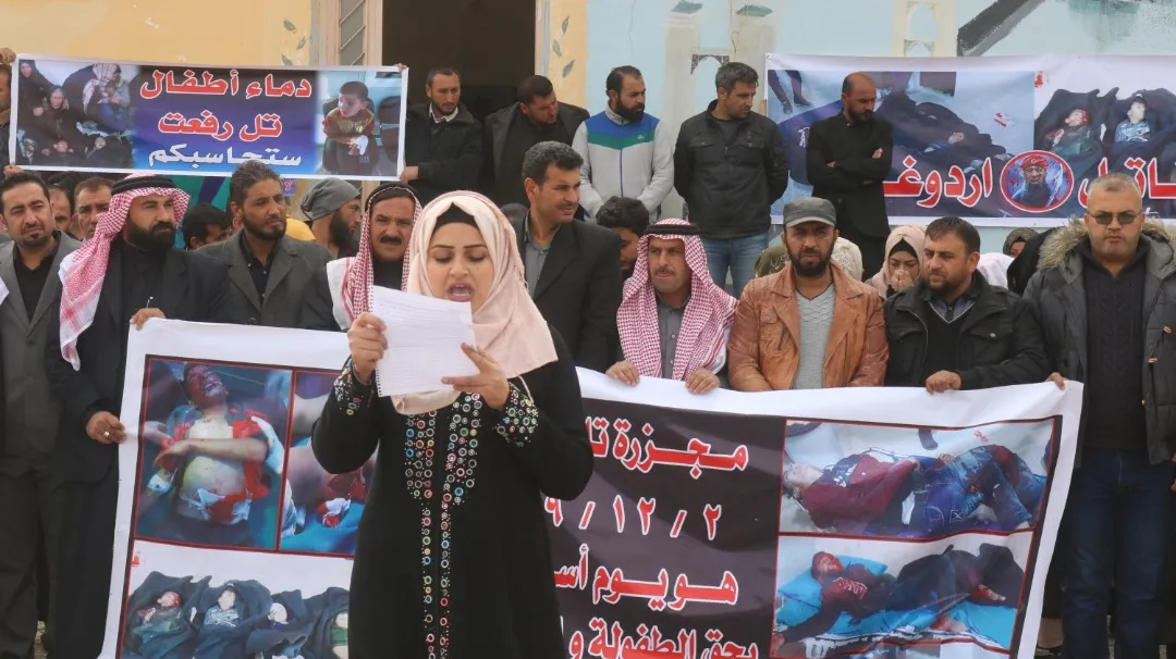 إدارة دير الزور ومؤسسات المرأة تستنكر مجزرة تل رفعت