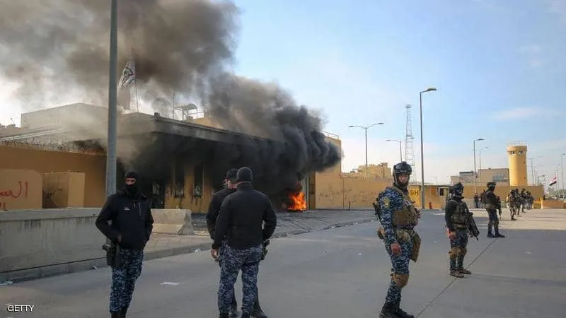 ​​​​​​​مناصرو حزب الله ينسحبون من محيط السفارة الأمريكية في بغداد