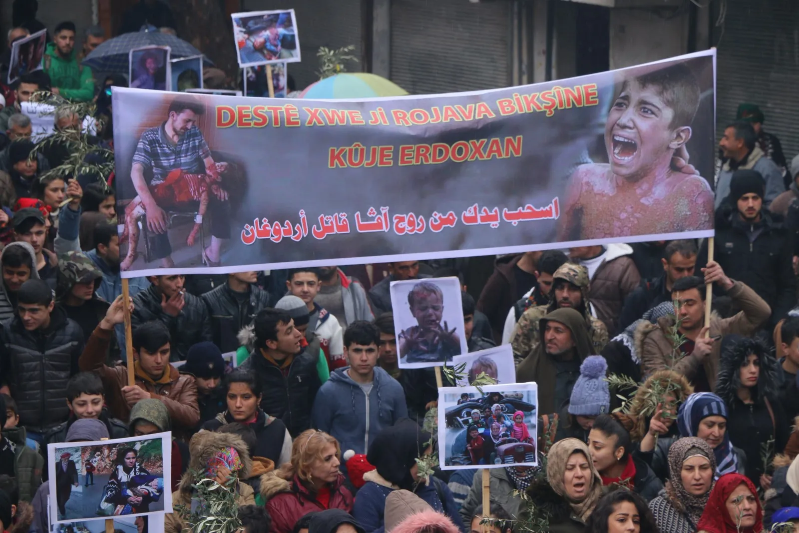 ​​​​​​​المتظاهرون في حلب: عفرين لنا وليست للاحتلال