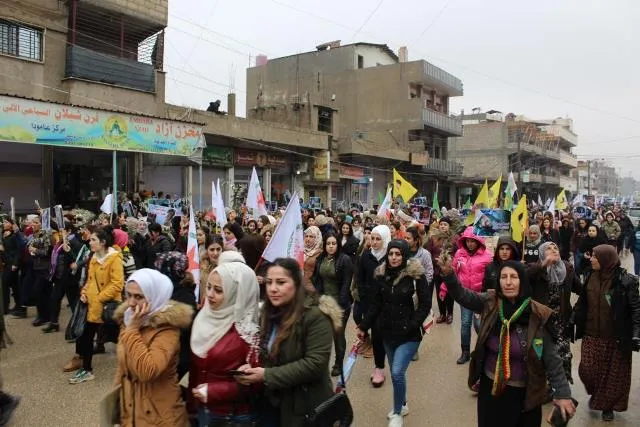 ​​​​​​​الآلاف من أهالي الجزيرة ينتفضون من أجل عفرين
