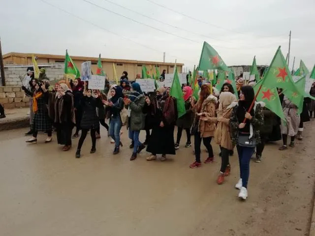 ​​​​​​​الآلاف من أهالي الجزيرة ينتفضون من أجل عفرين