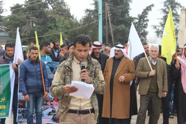​​​​​​​الآلاف من أهالي الجزيرة ينتفضون من أجل عفرين