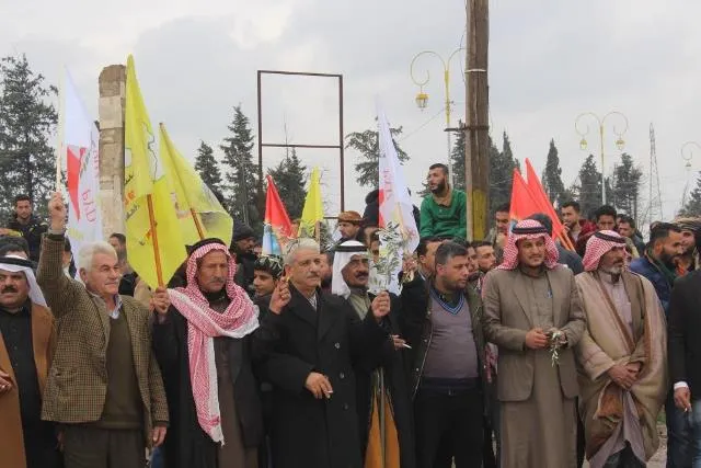​​​​​​​الآلاف من أهالي الجزيرة ينتفضون من أجل عفرين