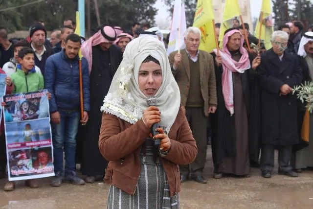 ​​​​​​​الآلاف من أهالي الجزيرة ينتفضون من أجل عفرين