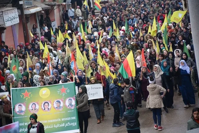 ​​​​​​​الآلاف من أهالي الجزيرة ينتفضون من أجل عفرين