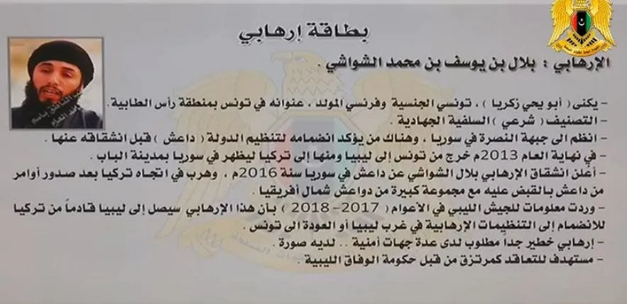 الجيش الليبي يكشف أسماء مرتزقة داعش الذين نقلتهم تركيا إلى ليبيا