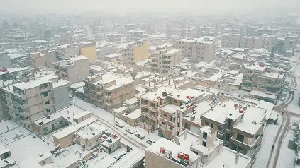 ​​​​​​​الثلوج تُغطي روج آفا