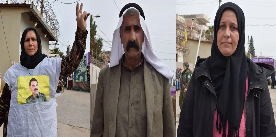 المعتصمون في قامشلو ينددون بالصمت الدولي حيال وضع أوجلان