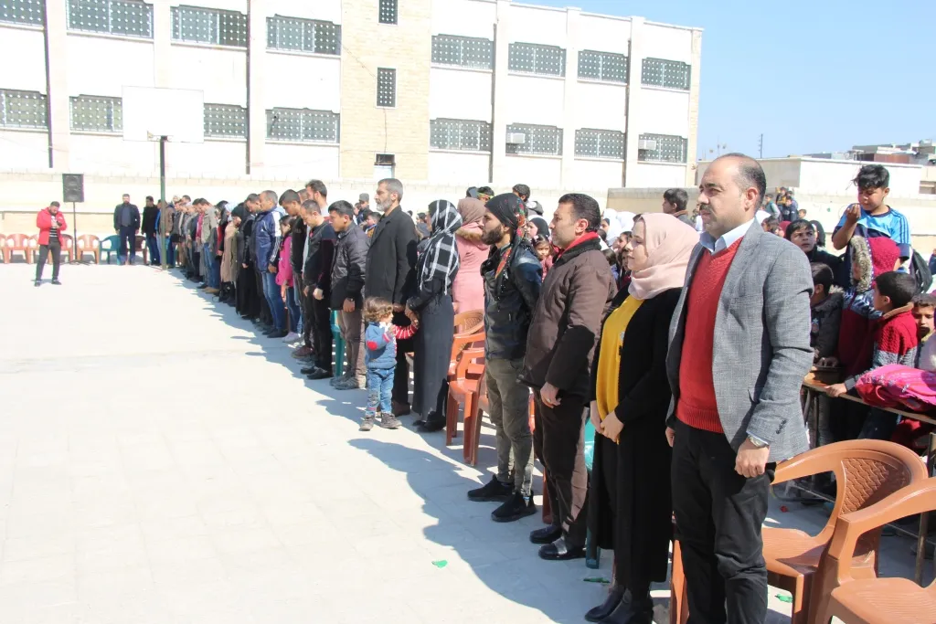 ​​​​​​​تقديراً لجهود المعلمين وتحفيزاً للطلبة لجنة التربية في منبج تكرمهم  