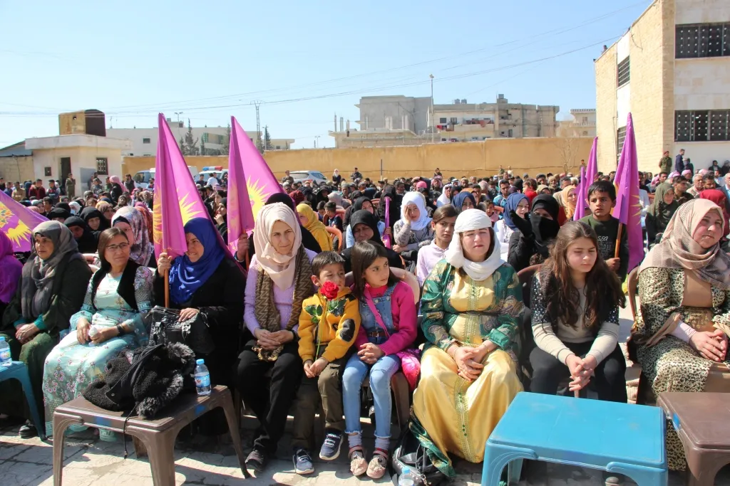 الكلمات في احتفالية منبج تدعو إلى تصعيد نضال المرأة