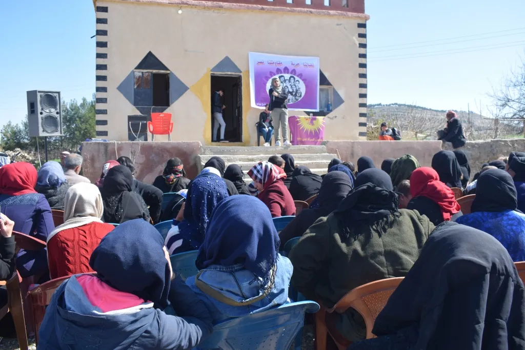 ​​​​​​​سلسلة اجتماعات وتوزيع مناشير تهنئة بالـ8 من آذار في منبج والشهباء