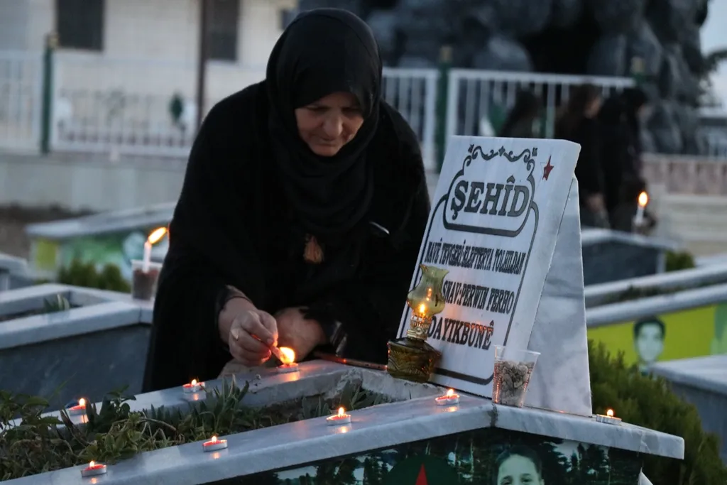 بمناسبة يوم المرأة العالميّ أضرحة الشّهداء تُنار بشموع الاستذكار