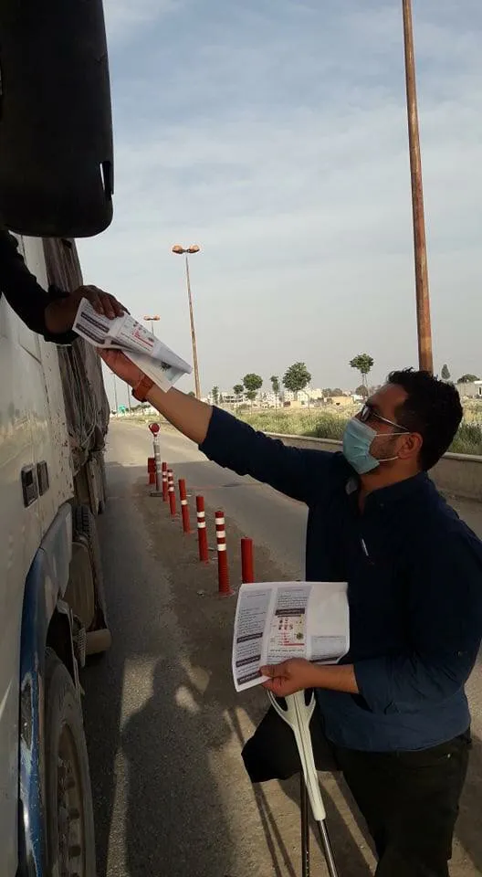 الاطمئنان على صحة جرحى الحرب وحثهم على الوقاية من كورونا