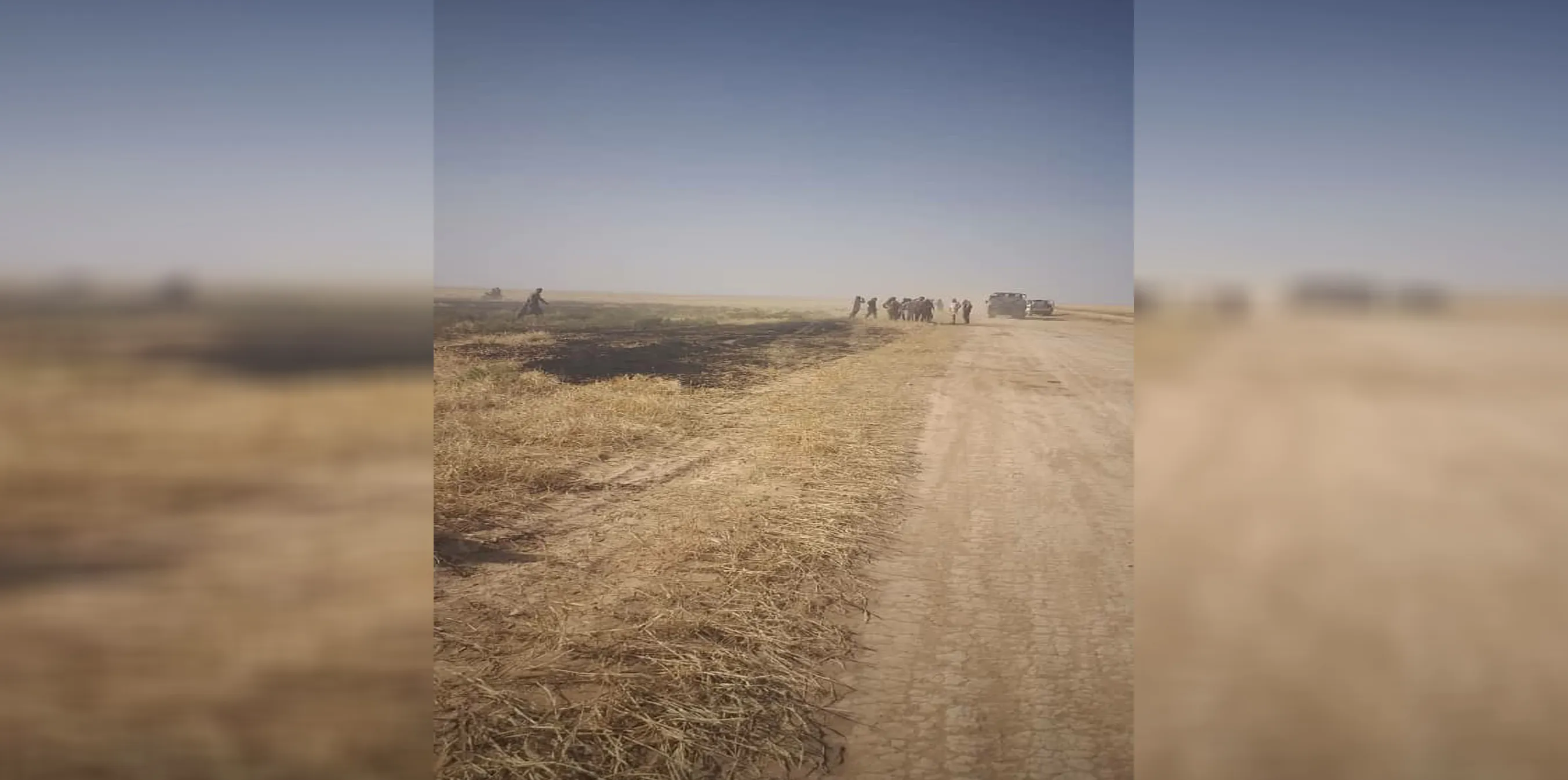 ​​​​​​​حرائق تلتهم ألاف الدونمات من القمح والشعير في دير الزور
