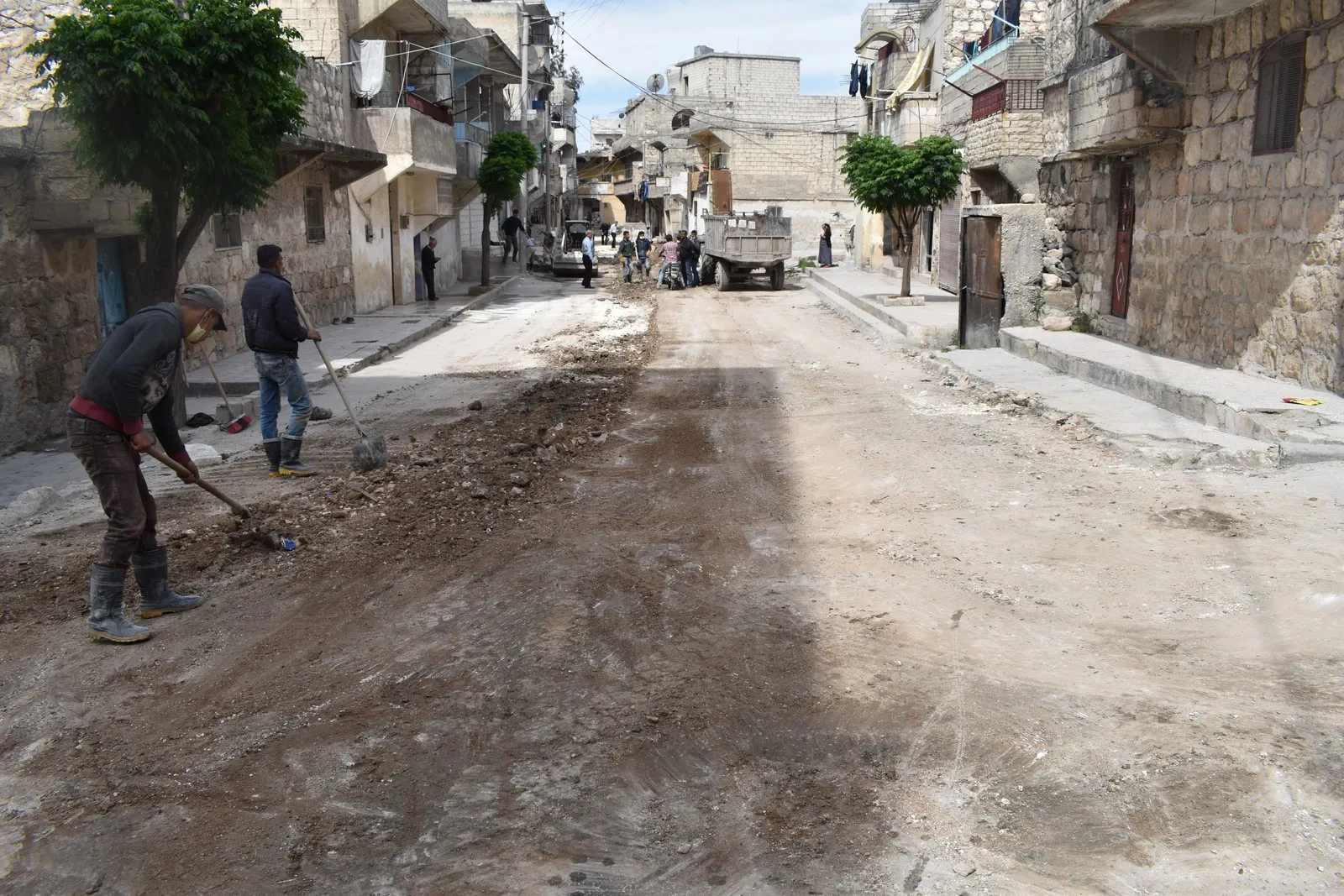 بلدية الشعب في حلب استفادت من فترة الحظر لتنفيذ عدة مشاريع