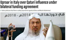 مخاوف إيطالية من التمدد القطري الاخواني في بلدهم