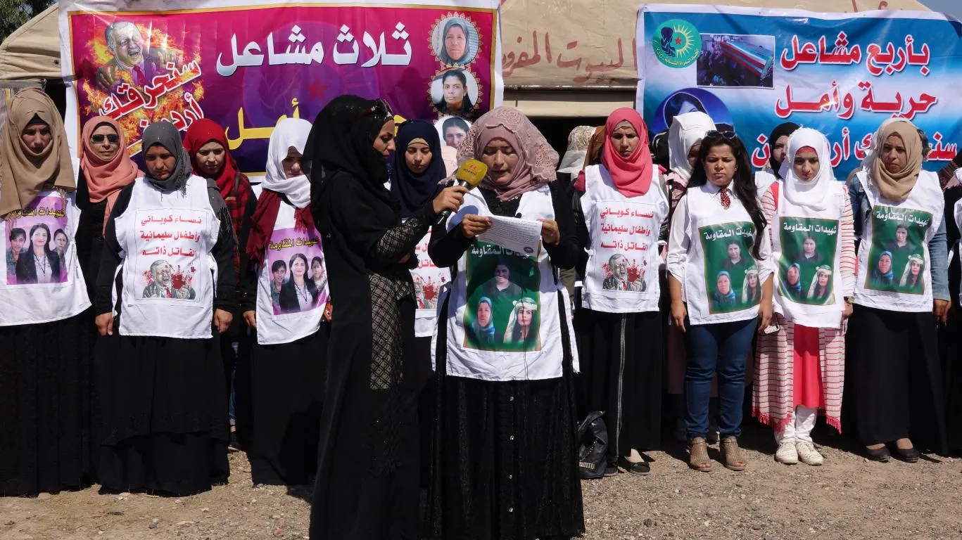 ​​​​​​​​​​​​​​​​​​​​​​​​​​​​" نساء كوباني وأطفال السليمانية القاتل ذاته"