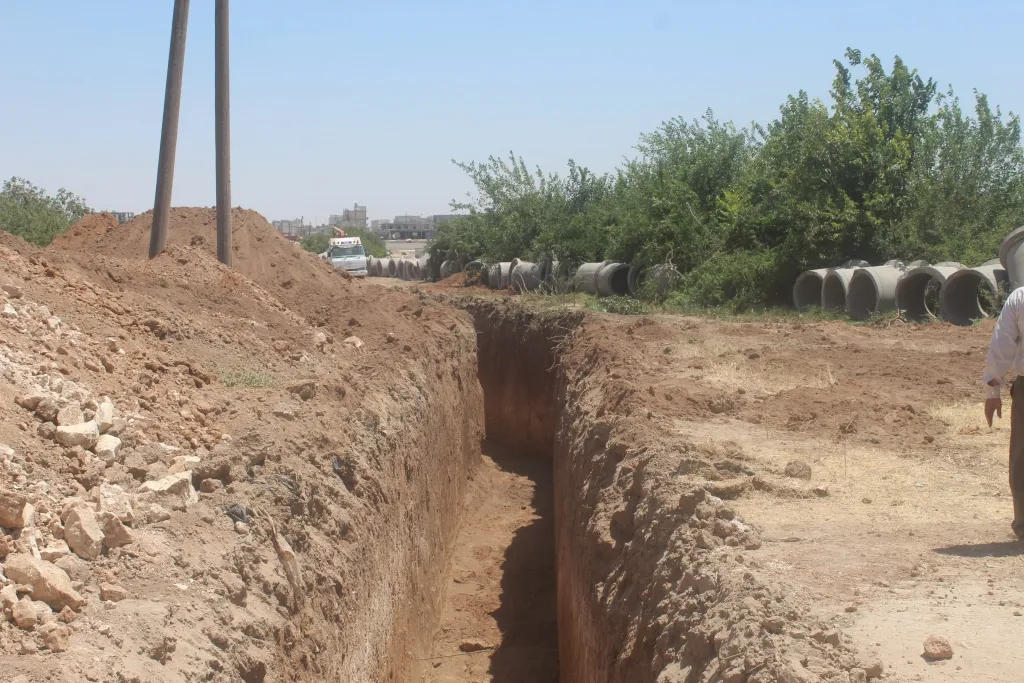 بلدية الشعب في منبج باشرت بتخديم المدينة
