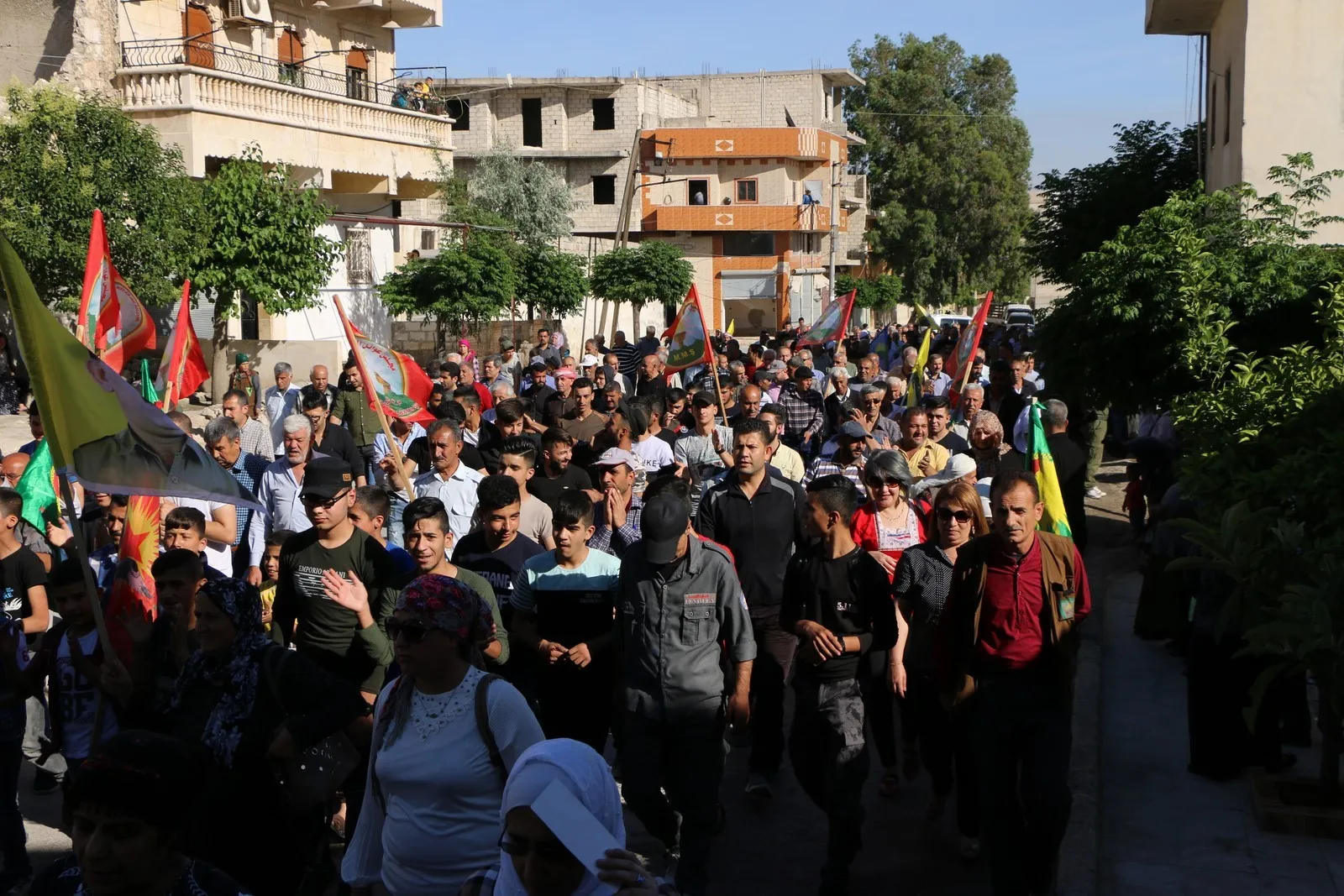 ​​​​​​​مظاهرة حاشدة في حلب استنكاراً لجرائم تركيا في عفرين