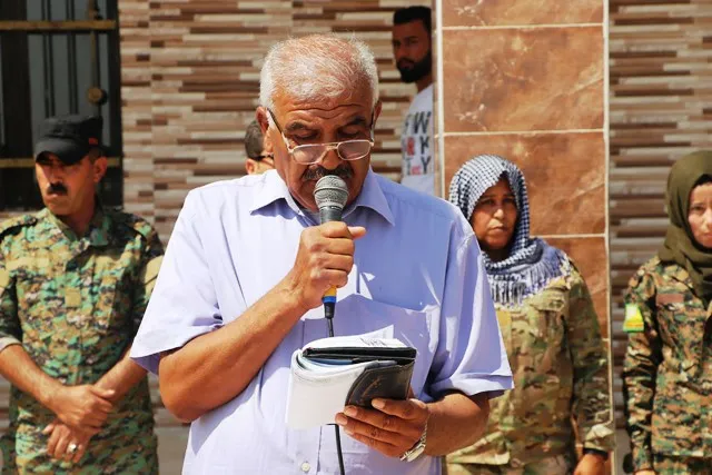 تقديم واجب العزاء لذوي الشهيدين هوزان وشف رش وتشييع شهيد في الشدادي