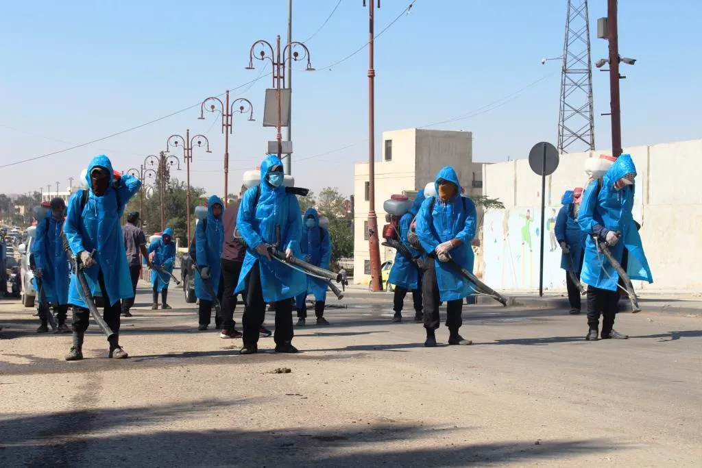 بلدية الشعب في الرقة تطلق حملة لتعقيم شوارع المدينة