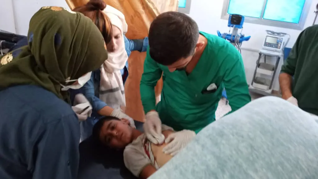 إصابة 3 أطفال جراء انفجار قذيفة هاون من مخلفات المرتزقة في عين عيسى