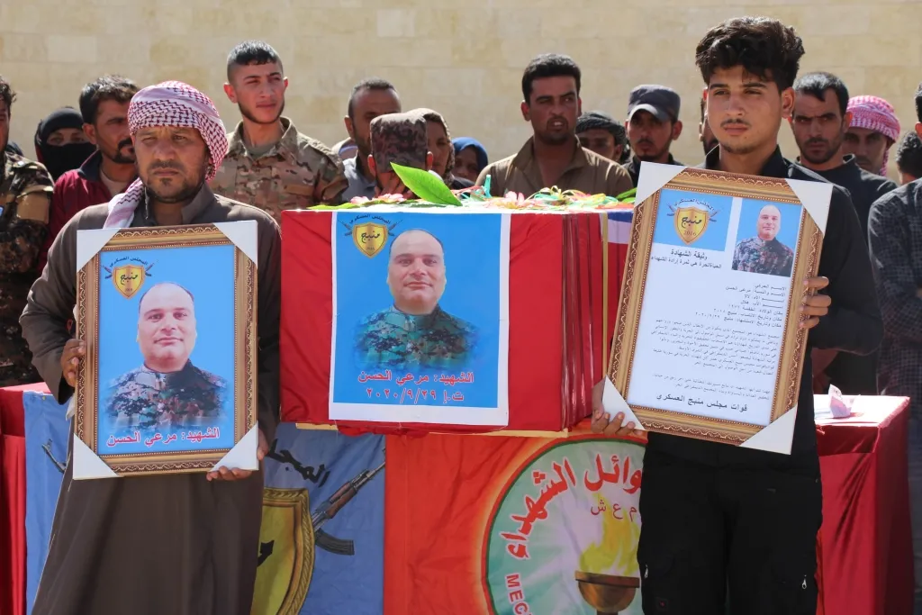 تشييع جثمان الشهيد مرعي الحسن في منبج