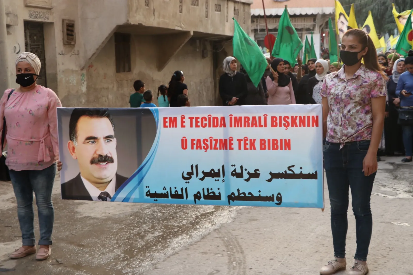 مسيرات داعمة لمقاومة حفتانين في الحسكة وقامشلو وحلب