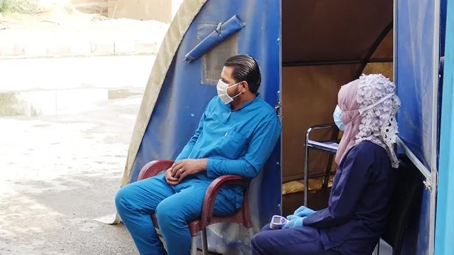 ​​​​​​​تعليمات صحية وفريق تثقيف للحد من انتشار فيروس كورونا في الشدادي