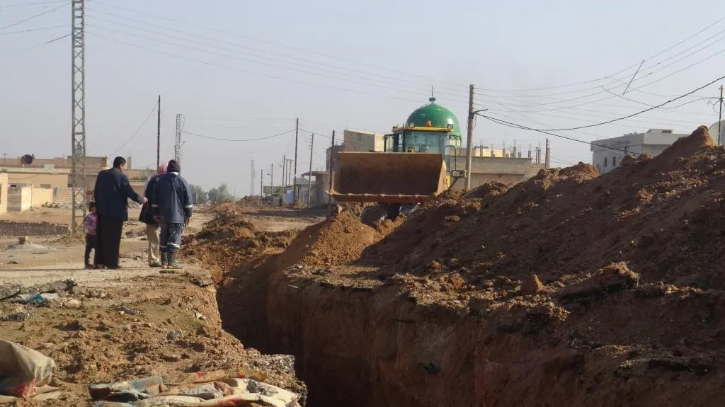 مشروع الصرف الصحي يدخل حيّز التنفيذ بالشدادي