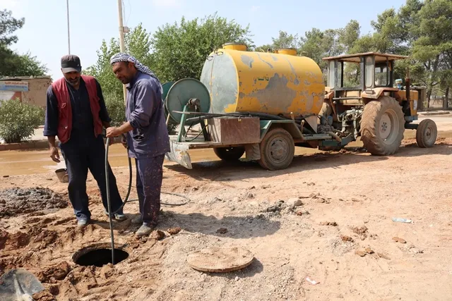 ​​​​​​​بلدية تربه سبيه تستمر بأعمالها وشكاوى من حيّ في قامشلو حول مشكلة خدمية