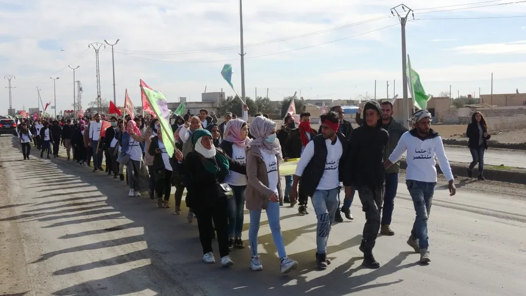 ​​​​​​​من عامودا إلى عين عيسى مظاهرات منددة بالهجمات التركية والصمت الدولي