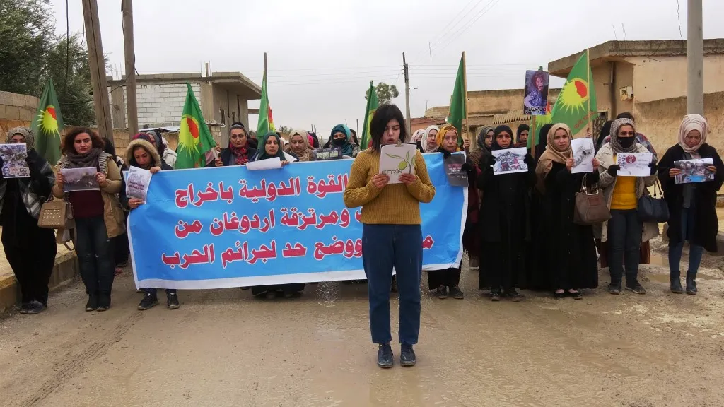 ​​​​​​​إقليم الفرات ومنبج.. فعاليات منددة بالاحتلال التركي لعفرين والتواطؤ الدولي مع تركيا