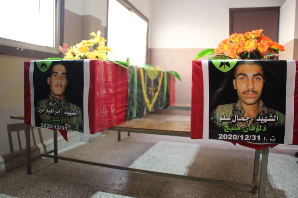 منبج...تشييع جثماني شهيدين من القوات الخاصة