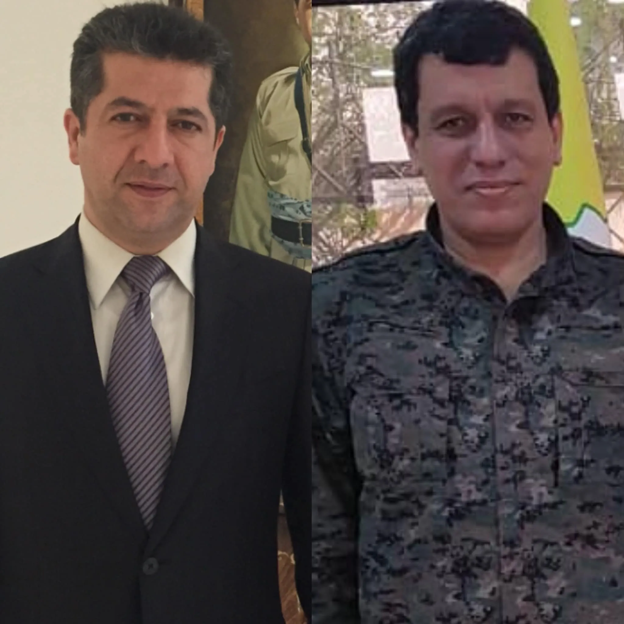 مسرور برزاني يعزّي مظلوم عبدي بوفاة والدته