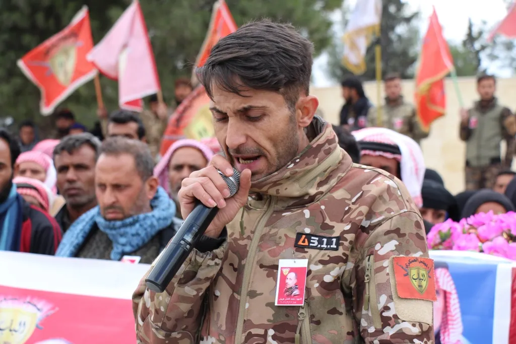تشييع جثماني الشهيدين محمد فاضل وعلاوي مصطفى في منبج