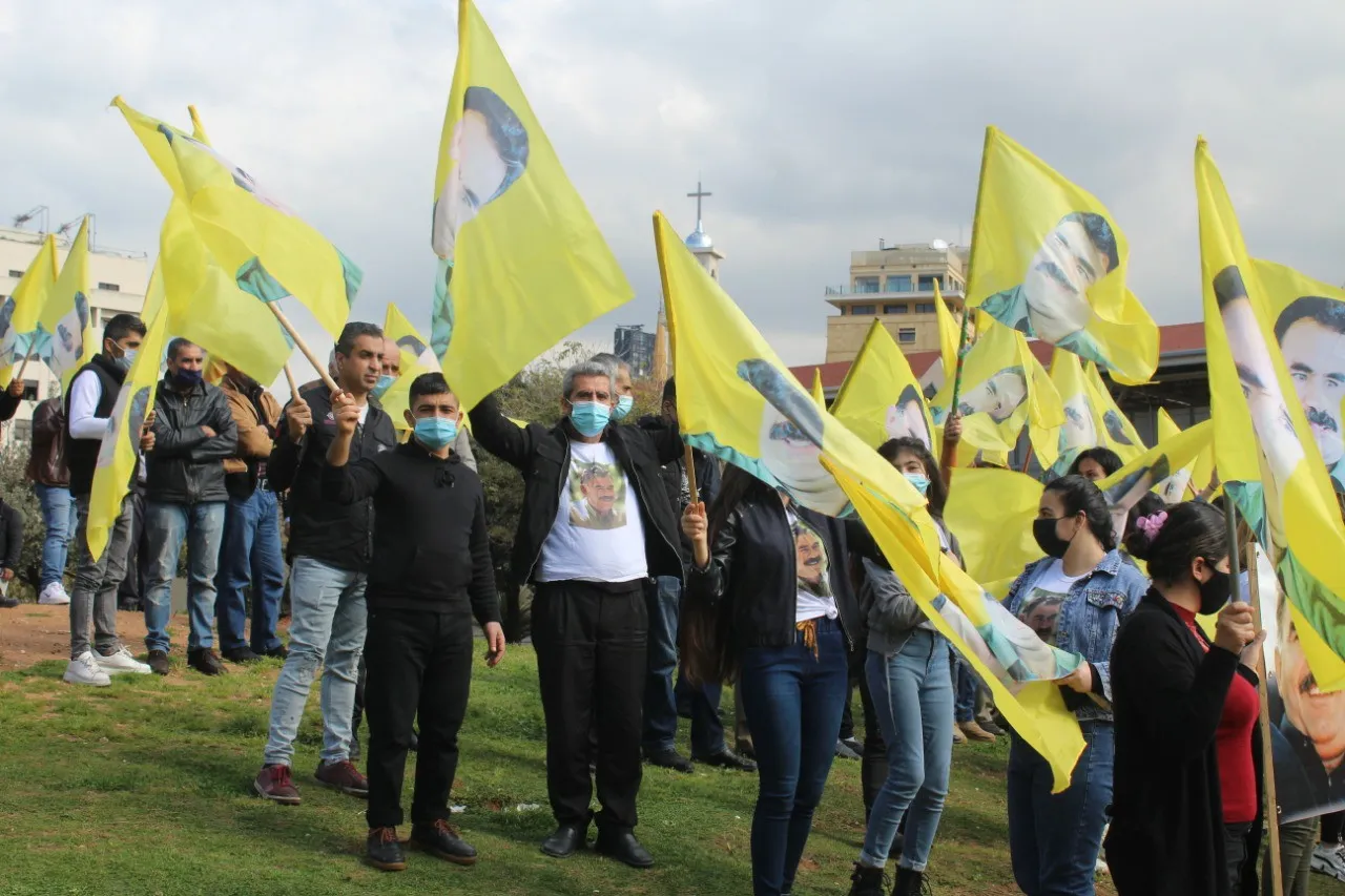 ​​​​​​​الجالية الكرديّة من أمام مفوضية الأمم المتحدة في لبنان تطالب بحرية أوجلان