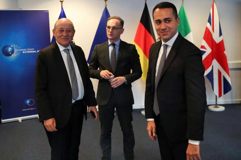 ​​​​​​​وزراء خارجية فرنسا وألمانيا وإيطاليا في ليبيا