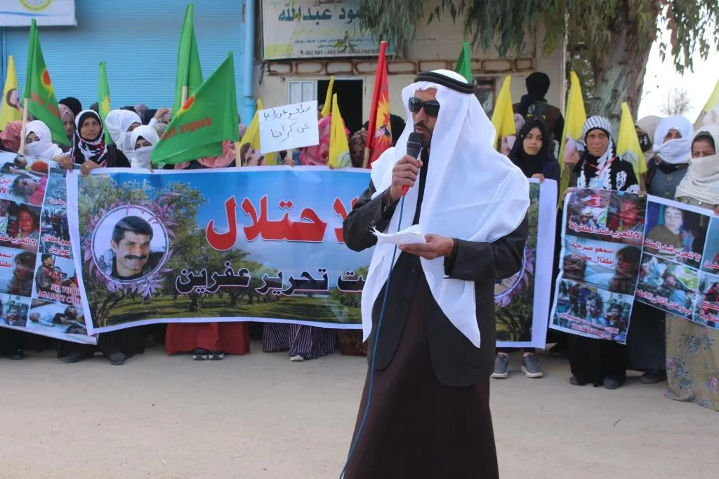 تظاهرات حاشدة في نواحي مقاطعة قامشلو