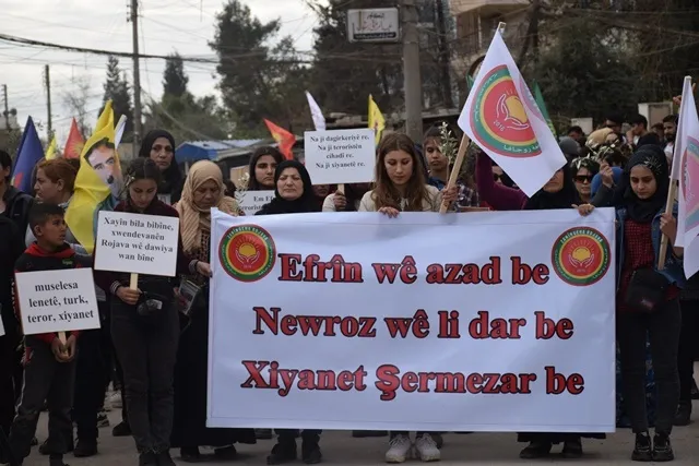 تظاهرات حاشدة في حلب ومقاطعة قامشلو بحلول الذّكرى الثالثة لاحتلال عفرين