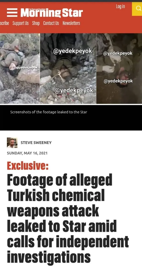 ​​​​​​​صحيفة بريطانية: عدم تعليق الناتو والأمم المتحدة على هجمات تركيا الكيماوية يشير لـ "مؤامرة عالمية" ضد الكرد
