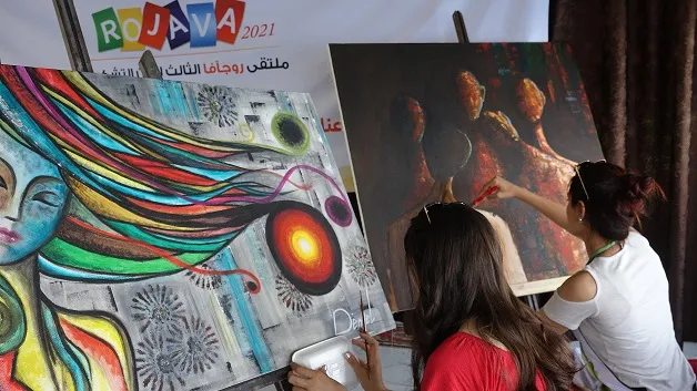 استمرار أعمال ملتقى روج آفا الفنيّ لليوم الثالث