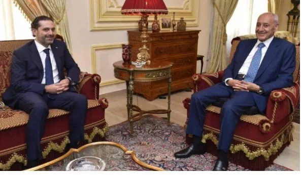 لقاء "إيجابي" بين بري والحريري حول تشكيل حكومة لبنانية جديدة