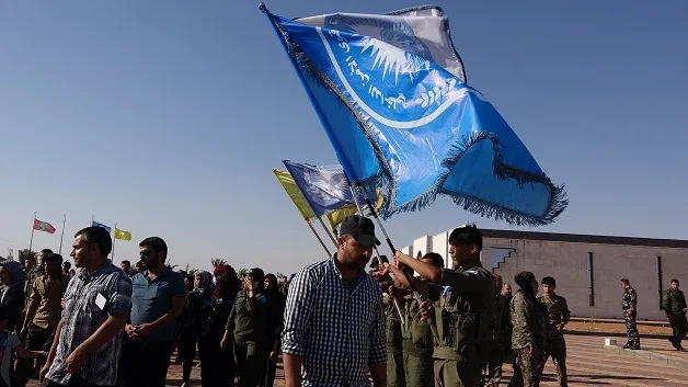 ​​​​​​​تشييع الشهيد أحمد الغضبان عضو قوى الأمن الداخلي في الطبقة