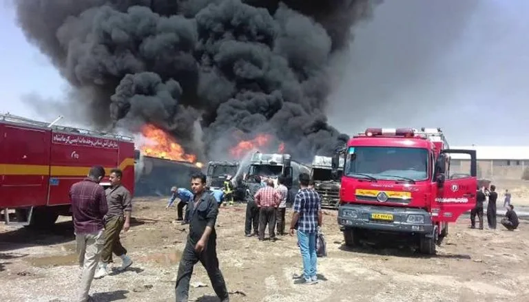 ​​​​​​​حريق هائل في مصنع للبتروكيماويات في إيران