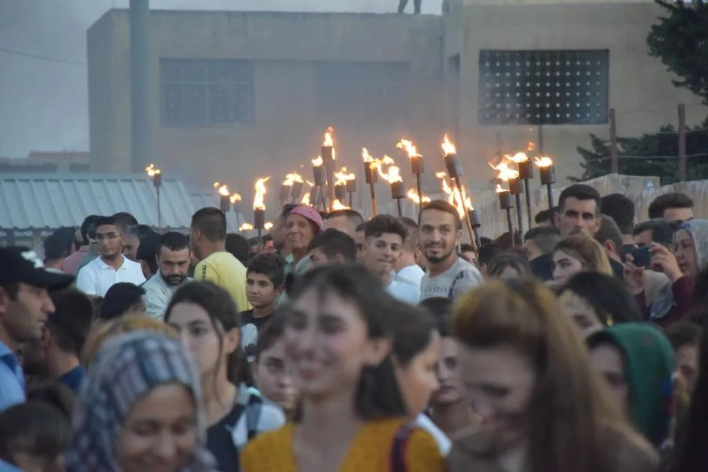 ​​​​​​​احتفالية في كوباني بحلول الذكرى السنوية الـ 38 لقفزة 15 آب