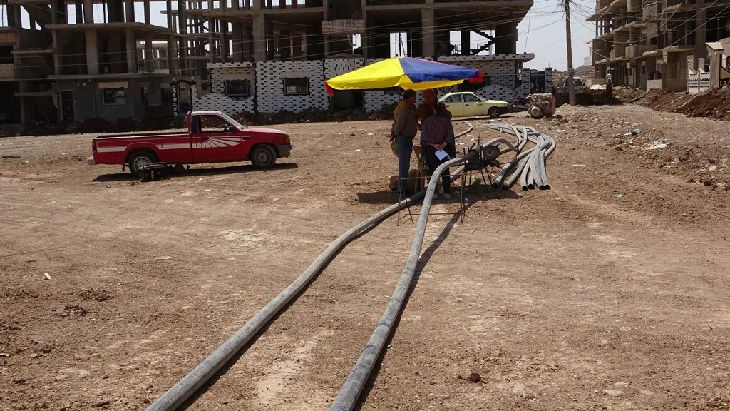 مشاريع واعمال خدمية مستمرة لبلدية الشعب في ديرك